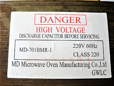 Transformador Trafo Micro-ondas MD-701BMR-1/MD-701BMR-2 220V 700W