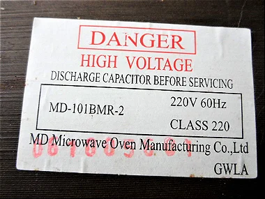 Transformador Trafo Micro-ondas MD-101BMR - 1/2 220V 1100W