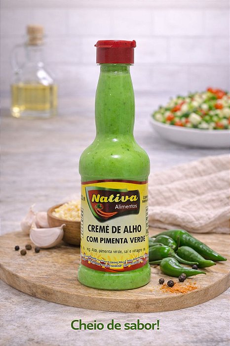 CREME DE ALHO C/ PIMENTA VERDE 150ml NATIVA