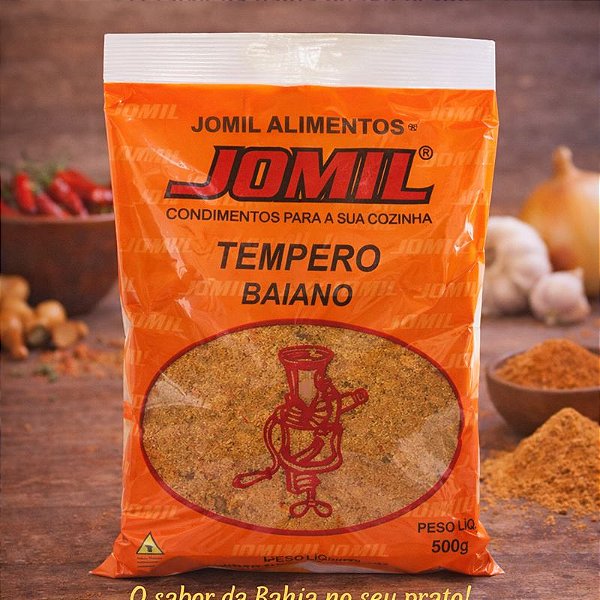 TEMPERO BAIANO COM PIMENTA 500g JOMIL