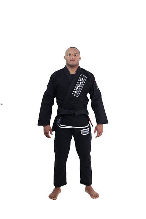 Kimono Jiu Jitsu Masculino 100% Algodão Trançado Preto | Raptor Born PRO