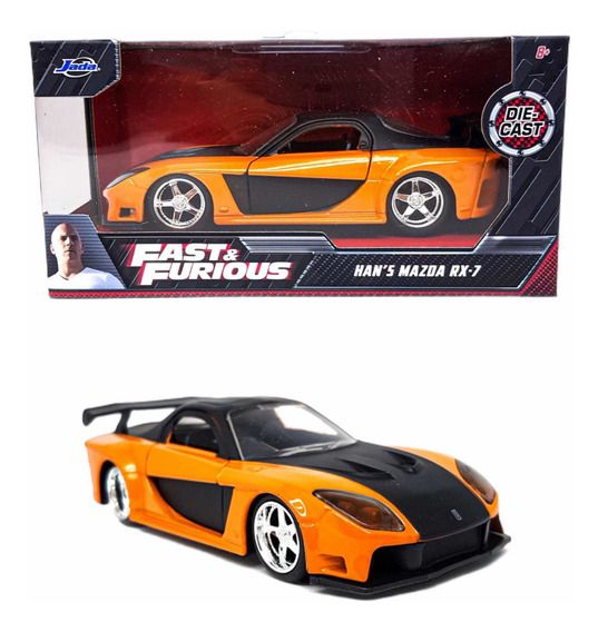 Miniatura Han's Mazda RX-7 Velozes e Furiosos - Escala 1/32 - Jada