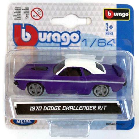 Miniatura 1970 Dodge Challenger R/T - Escala 1/64 - BBurago