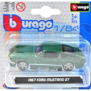 Miniatura 1967 Ford Mustang GT - Escala 1/64 - BBurago