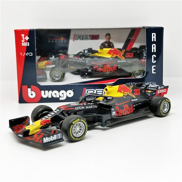 Miniatura Fórmula 1 Aston Martin Red Bull Racing RB16 - #33 Max Verstappen - 1:43 - Burago