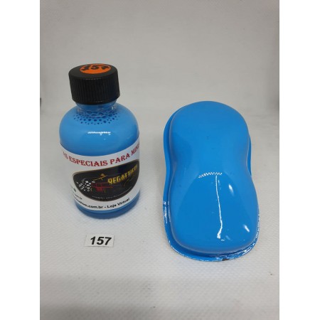 Tinta Cor Sólida para Customização de Miniaturas - TINTA POLIÉSTER AZUL CLARO Nº 157