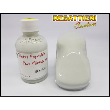 Tinta Cor Sólida para Customização de Miniaturas - TINTA POLIÉSTER BRANCO MALA Nº 74