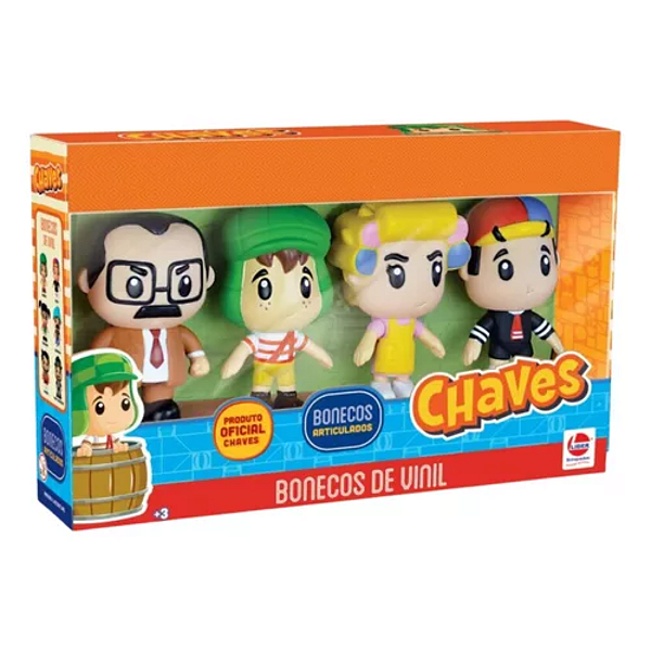 BONECOS CHAVES QUICO FLORINDA BARRIGA - LIDER BRINQUEDOS (BCQFB)