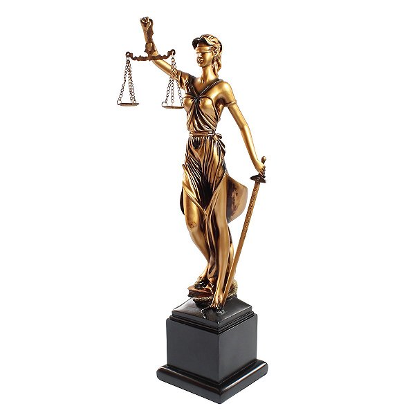 Estátua Deusa Têmis 46 cm Dama Da Justiça Símbolo Do Direito Verito
