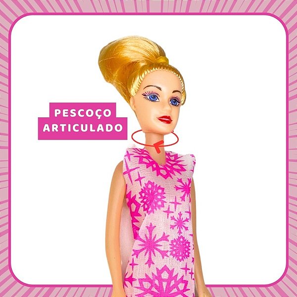 Kit 5 Bonecas Plástico Brinquedo Para Meninas Criança Barato