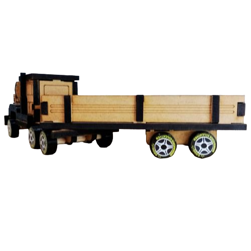 Miniatura Caminhão Caçamba de Montar em MDF - Quebra Cabeça 3D