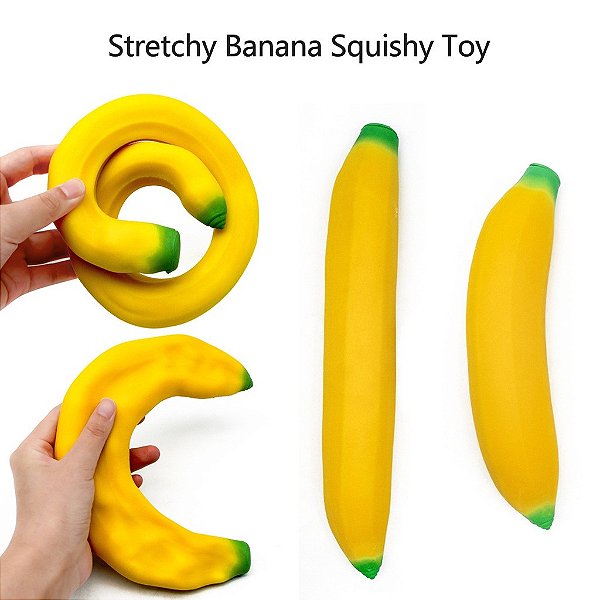 Fidget Toy Squeezing Banana Frutas Brinquedo Elástico Aliviar O Estresse