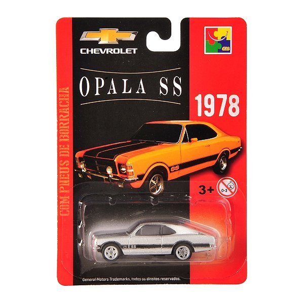 Miniatura Opala SS em Metal com Pneus de Borracha - Escala 1/64