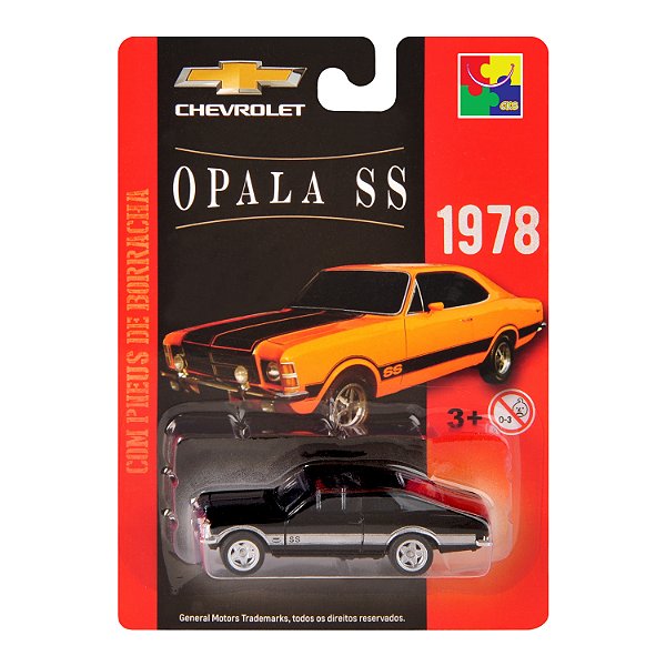 Miniatura Opala SS em Metal com Pneus de Borracha - Escala 1/64