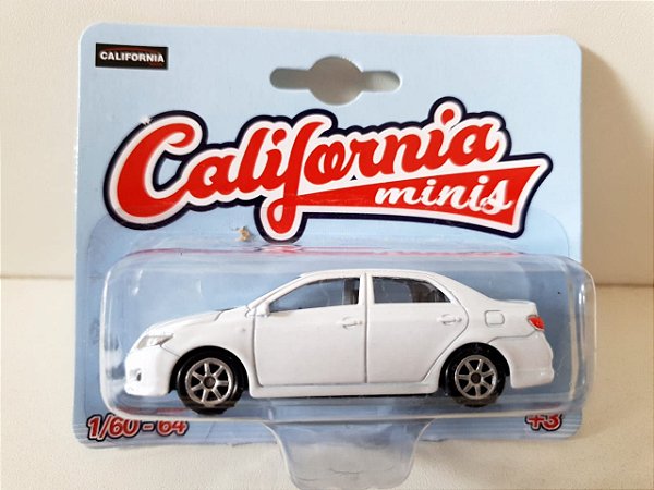 Miniatura Toyota Corolla Branco - Escala 1/64 - California Minis