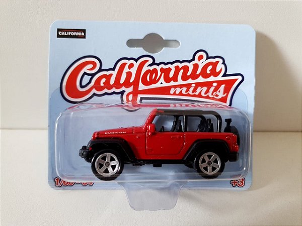 MINIATURA JEEP WRANGLER - VERMELHO - ESCALA 1/64