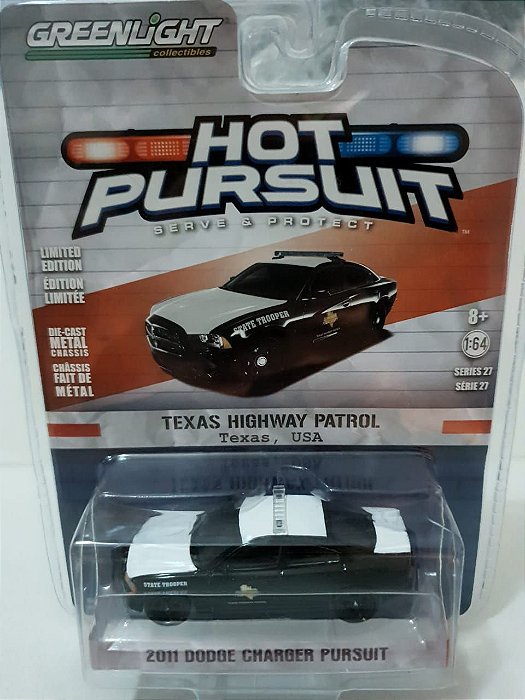 Miniatura Policia Texas - Dodge Charger 2011 - Hot Pursuit - Escala 1/64