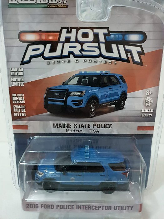 Miniatura Policia Maine - Ford Police Utility 2016 - Hot Pursuit - Escala 1/64