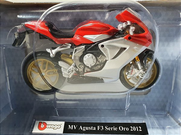 Miniatura Moto MV Augusta F3 Serie Oro 2012 - Escala 1/18 - Burago