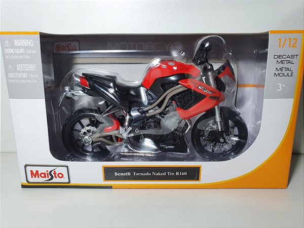 Miniatura Moto Benelli Tornado Naked Tre R160 - Escala 1/12 - Burago