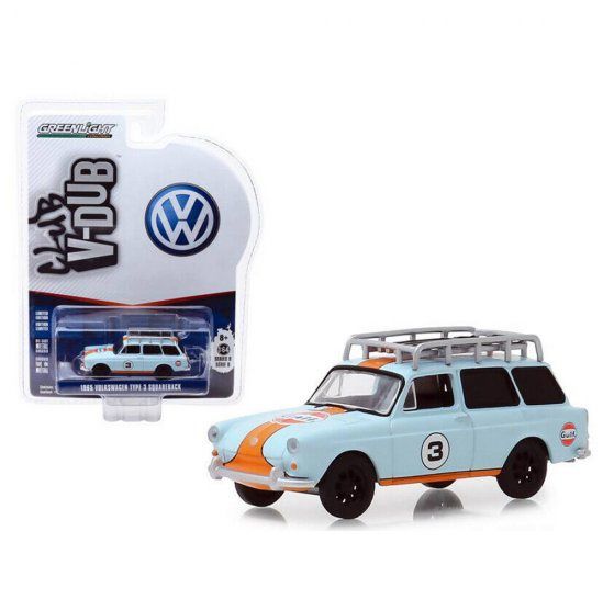Miniatura Volkswagen Squareback 1965 Gulf - Escala 1/64 - Vee-Dub