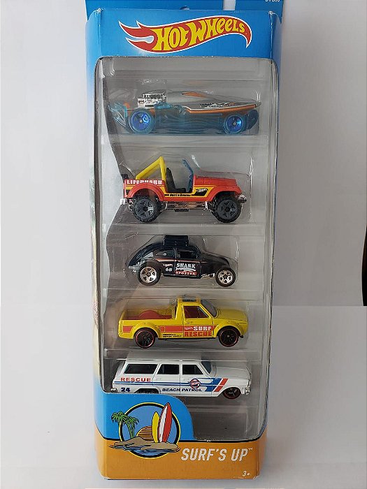 Pack com 5 Miniaturas Hot Wheels - Surf's Up