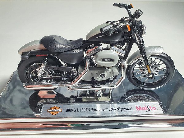 Miniatura Moto Harley Davidson XL1200N Sportster 1200 Nightster 2008 - Escala 1/18