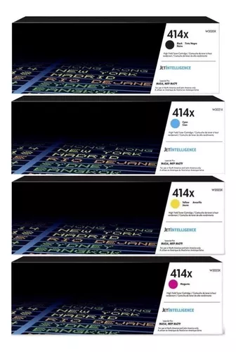 KIT TONER HP W2020X/W2021X/2022XC/W2023X Hp M454dn M479dw 414x - Kit Com 4 Cores Originais