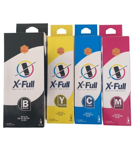 KIT DE TINTA  PARA CANON 190 COMPATIVEL 190 BLACK MAGENTA YELLOW CIANO X-FULL