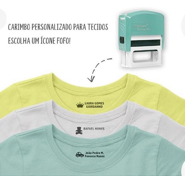 Carimbo Automático Personalizado + Tinta Para Tecido