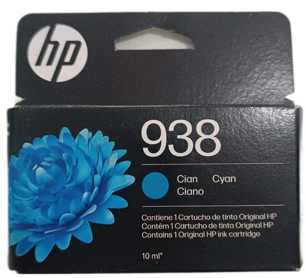 Cartucho HP 938 Ciano, Original (4S6X5PL) Para HP OfficeJet Pro, 9110, 9120, 9130, 9720, 9730, HP - CX 1 UN