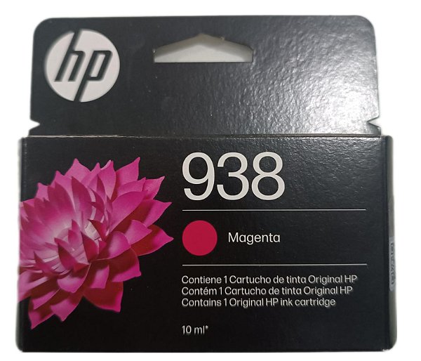Cartucho HP 938 Magenta, Original (4S6X6PL) Para HP OfficeJet Pro, 9110, 9120, 9130, 9720, 9730, HP - CX 1 UN