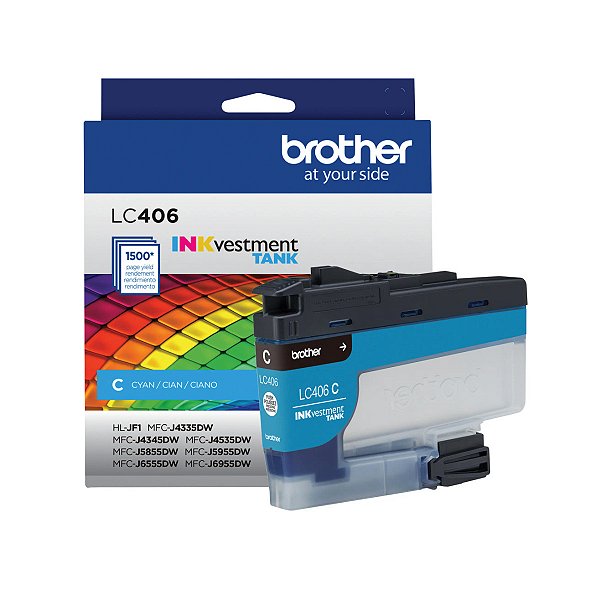Cartucho de Tinta Brother LC406CS LC406C Ciano | MFCJ6955DW MFCJ5955DW MFCJ4535DW | Original
