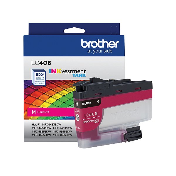 Cartucho de Tinta Brother LC406MS LC406M Magenta | MFCJ6955DW MFCJ5955DW MFCJ4535DW | Original