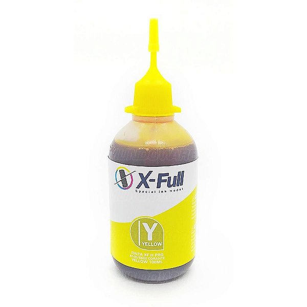 Tinta Corante Compatível Xf H-pro 8600 /8500/ 8100/ 8000/ X576dw/ X551dw/ X476dw/ X451dw/  100ml - Amarelo (Bico dosador