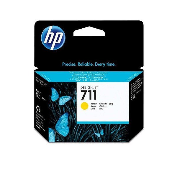 cartucho hp 711 amarelo cz132a plotter t120 t520 cq891a cq890a cq893a original 29ml