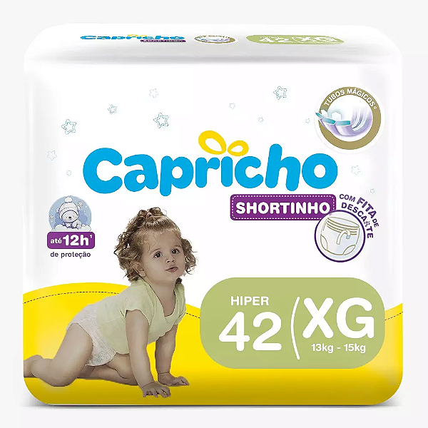 Fralda Capricho Shortinho tamanho XG com 42 unidades