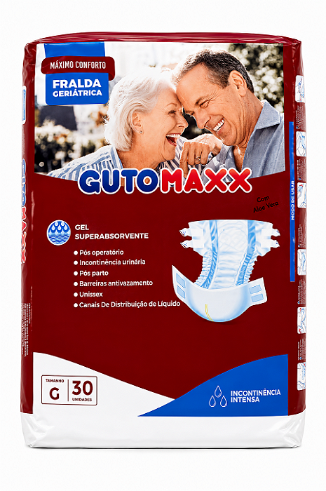 Fralda Geriátrica Gutomaxx tamanho G com 30 unidades