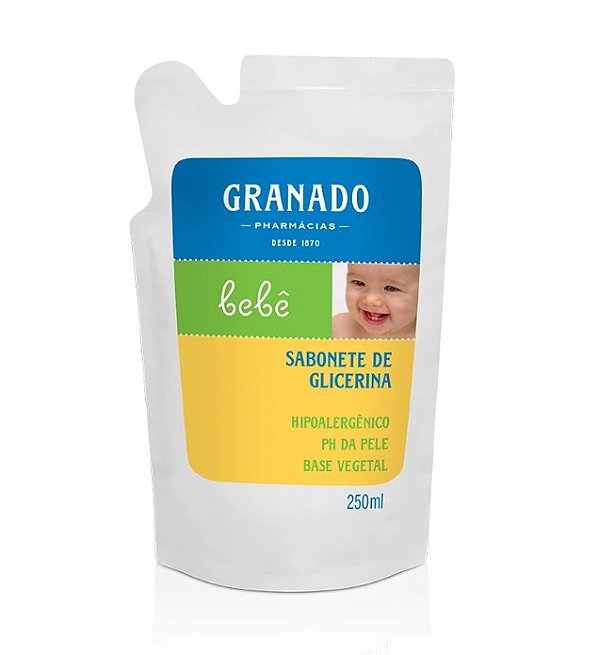 Refil Sabonete Liquido Granado Bebê Glicerina 250ml