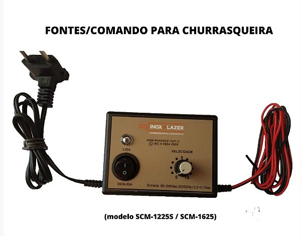 Fonte para churrasqueira 24V - bivolt 110/220 automática