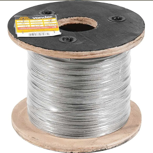 Cabo De Aço Inox Aa - 1,6mm- 1/16'' 6 X 7 -vonder -100mt