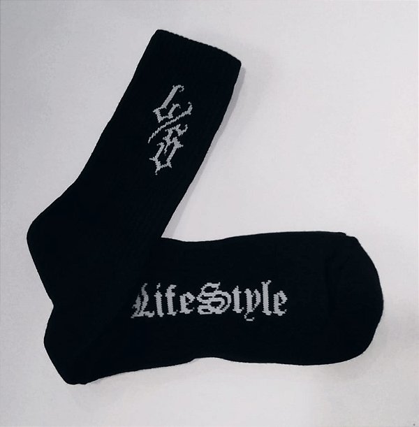 MEIA LIFE STYLE TRADITIONAL LONG SOCKS - PRETA