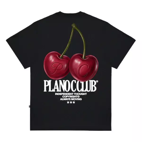 CAMISETA PLANO C CHERRY PRETA
