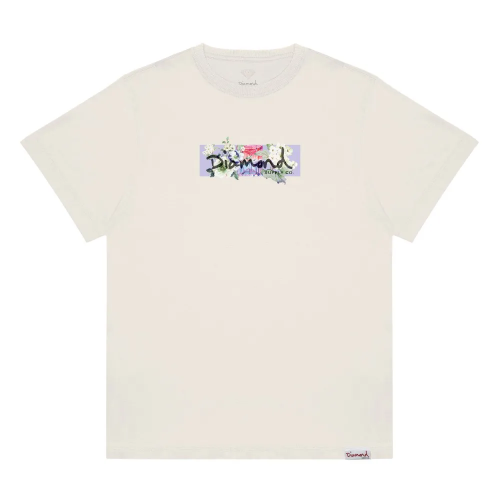 Camiseta Diamond Gem & Flowers - Creme
