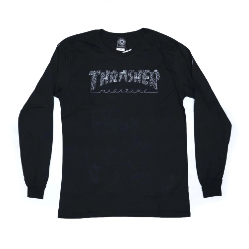 Camiseta Manga Longa Thrasher Magazine Web Logo - Preto