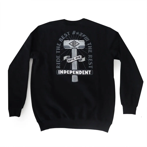 Moletom Independent Careca RTB Sledge Crew - Preto
