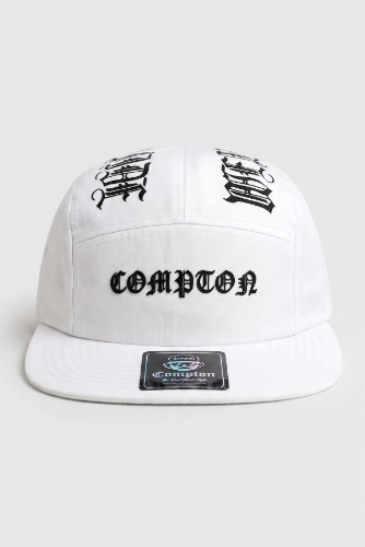 Boné Compton Five Panel Strapback West Side Branco