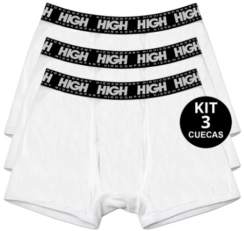Pack Com 3 Cuecas High Boxer