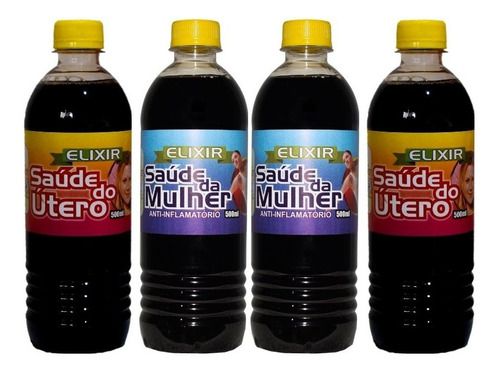 KIT 4 SAUDE DA MULHER E DO UTERO E DA MULHER 2 GARRAFA 500ML DE CADA