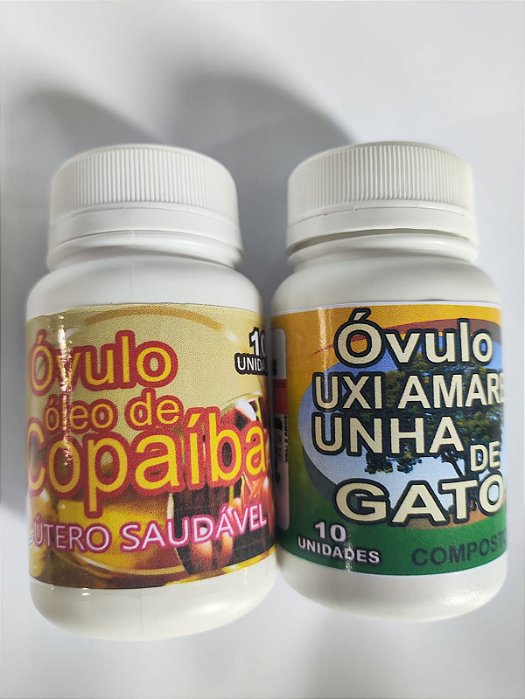 Ovulos de Copaiba +Ovulos de Uxi Amarelo kit 02 FRASCO